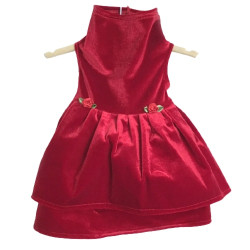 Red Stretch Velvet Holiday Dress | PrestigeProductsEast.com