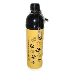 Pet Water Bottle - YELLOW PAWS (24 oz) - Case of 24