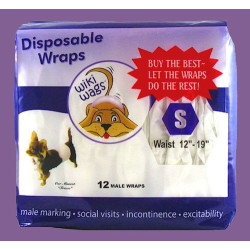 Male Dog Disposable Wraps Small 12 Pack