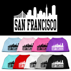 San Francisco Skyline Screen Print Pet Shirt | PrestigeProductsEast.com