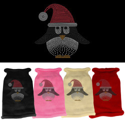 Santa Penguin Rhinestone Knit Pet Sweater | PrestigeProductsEast.com