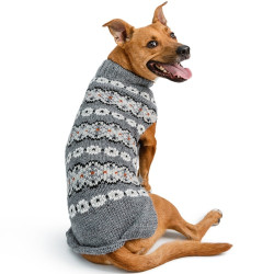 Silver Alpaca Fairisle Dog Sweater | PrestigeProductsEast.com