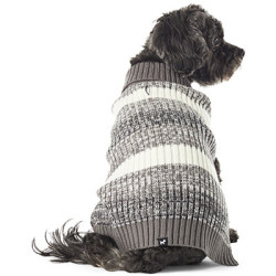 Hotel Doggy Striped Rib Turtleneck Sweater | PrestigeProductsEast.com