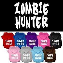 Zombie Hunter Screen Print Pet Hoodies | PrestigeProductsEast.com
