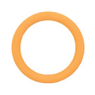 Rubb 'N' Roll 6" Ring Toy - Orange | Organic Dog Toys | PrestigeProductsEast.com