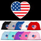 American Flag Heart Screen Print Pet Shirt | PrestigeProductsEast.com