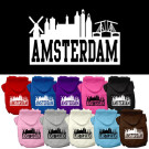 Amsterdam Skyline Screen Print Pet Hoodie | PrestigeProductsEast.com
