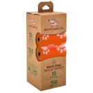 Biodegradable Poop Bags - Orange w/White Paws | PrestigeProductsEast.com