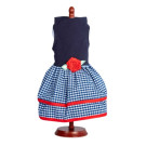 Navy Top with Multi Navy Gingham Layer Skirt | PrestigeProductsEast.com