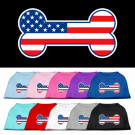 Bone Shaped American Flag Screen Print Shirts | PrestigeProductsEast.com