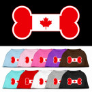 Bone Shaped Canadian Flag Screen Print Shirts | PrestigeProductsEast.com