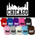 Chicago Skyline Screen Print Pet Hoodie | PrestigeProductsEast.com