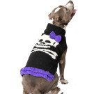 Purple Bow Skull Wool Dog Sweater | PrestigeProductsEast.com