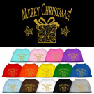 Golden Christmas Present Screen Print Pet Shirt | PrestigeProductsEast.com