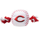 Cincinnati Reds Nylon Baseball Rope Pet Toy  | PrestigeProductsEast.com