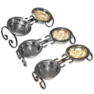 Classic Wrought Iron Diners w/ Stainless Steel Embossed Bowls | PrestigeProductsEast.com