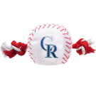 Colorado Rockies Nylon Baseball Rope Pet Toy  | PrestigeProductsEast.com