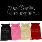 Dear Santa I Can Explain Rhinestone Knit Pet Sweater | PrestigeProductsEast.com