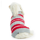 Hotel Doggy Striped Cable Knit Turtleneck Sweater