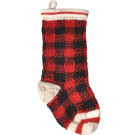 Hand Knit Wool Buffalo Plaid Christmas Stocking | PrestigeProductsEast.com