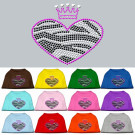 Zebra Heart Rhinestone Pet Shirt | PrestigeProductsEast.com