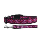 Hot Pink Plaid Skulls Nylon Ribbon Collars | PrestigeProductsEast.com