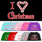 I Heart Christmas Screen Print Pet Shirt | PrestigeProductsEast.com