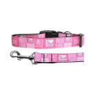 I Heart Pink Nylon Ribbon Collars | PrestigeProductsEast.com