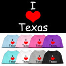 I Love Texas Screen Print Pet Shirt | PrestigeProductsEast.com
