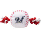 Milwaukee Brewers Nylon Baseball Rope Pet Toy  | PrestigeProductsEast.com