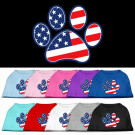Patriotic Paw Screen Print Pet Shirt | PrestigeProductsEast.com