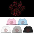 Red Paw Rhinestone Pet Shirt | PrestigeProductsEast.com