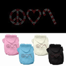 Peace, Love and Candy Canes Rhinestone Hoodie | PrestigeProductsEast.com