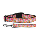 Pink Spring Flowers Nylon Ribbon Collars | PrestigeProductsEast.com