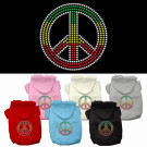 Rasta Peace Sign Rhinestone Hoodie | PrestigeProductsEast.com