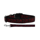 Red and Black Swirly Nylon Ribbon Collars | PrestigeProductsEast.com