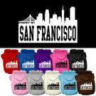 San Francisco Skyline Screen Print Pet Hoodie | PrestigeProductsEast.com
