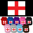 St. George's Cross (English Flag) Screen Print Pet Hoodie | PrestigeProductsEast.com