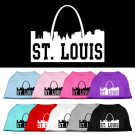 St Louis Skyline Screen Print Pet Shirt | PrestigeProductsEast.com