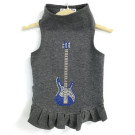 Studded Blue Guitar Flounce Dress | USA Pet Apparel | PrestigeProductsEast.com