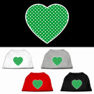 Green Swiss Dot Heart Screen Print Shirt | PrestigeProductsEast.com