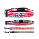 Tiled Union Jack Nylon Ribbon Collars and Leads | PrestigeProductsEast.com