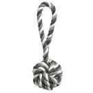 Grey Tri-Color Knot Rope Dog Toy | PrestigeProductsEast.com