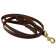Leather Braided Leash - Double Handle Brown